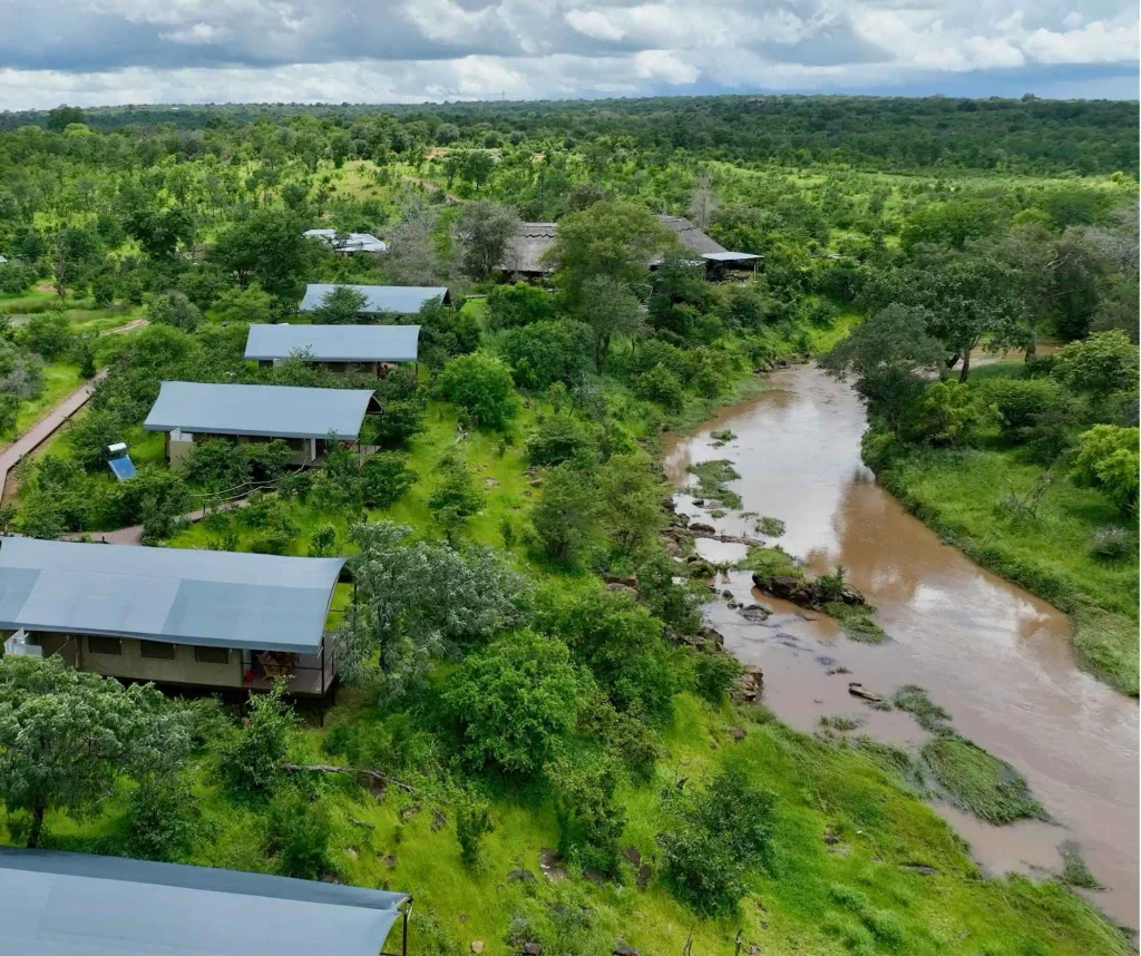 The Wallow Lodge Aerial View with the showcase of the surrounding areas being show cased.